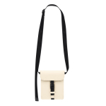 Sac bandoulière en similicuir, poche centrale et fermeture à boucle troisième vue