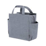 Sac isotherme en polyester avec anses et poches couleur gris première vue