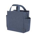 Sac isotherme en polyester avec anses et poches couleur bleu marine première vue