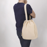 Sac en coton avec cordons et anses longues renforcées 180 g/m² vue d'ambiance