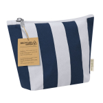 Trousse à rayures avec fermeture zippée en coton recyclé deuxième vue