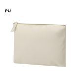 Trousse de toilette en cuir synthétique avec compartiment zippé