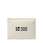 Trousse de toilette en cuir synthétique avec compartiment zippé vue principale