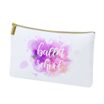 Trousse en polyester avec fermeture éclair dorée pour sublimation deuxième vue