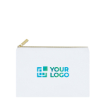 Trousse en polyester avec fermeture éclair dorée pour sublimation vue principale