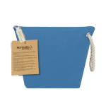 Trousse en coton recyclé avec cordon et fermeture éclair 240 g/m² couleur bleu ciel première vue