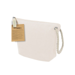 Trousse en coton recyclé avec cordon et fermeture éclair 240 g/m²  troisième vue
