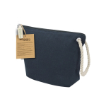 Trousse en coton recyclé avec cordon et fermeture éclair 240 g/m² quatrième vue