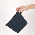 Trousse en coton recyclé avec cordon et fermeture éclair 240 g/m² cinquième vue