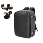 Sac à dos en similicuir avec pompe à vide et compartiment extensible