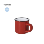 Tasse en céramique vintage bicolore avec bord noir 85 ml