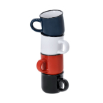 Tasse en céramique vintage bicolore avec bord noir 85 ml deuxième vue