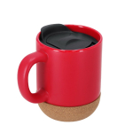 Tasse en céramique à emporter avec base en liège et couvercle 330 ml deuxième vue