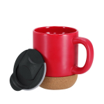 Tasse en céramique à emporter avec base en liège et couvercle 330 ml  troisième vue