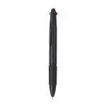 Stylo multicolore 4-en-1 avec grip en caoutchouc et 4 encres couleur noir première vue