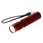 Lampe torche en aluminium recyclé avec zoom et batterie rechargeable couleur rouge première vue