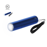 Lampe torche en aluminium recyclé avec zoom et batterie rechargeable