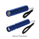 Lampe torche en aluminium recyclé avec zoom et batterie rechargeable deuxième vue