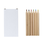 Crayons en bois dans un étui en carton à personnaliser couleur blanc première vue