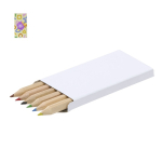 Crayons en bois dans un étui en carton à personnaliser