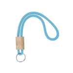 Porte-clés en cordon polyester coloré avec réglage en bambou troisième vue