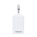 Porte-badge vertical rigide avec pince métallique amovible vue principale