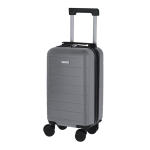 Valise cabine rigide en plastique avec roues amovibles couleur gris première vue