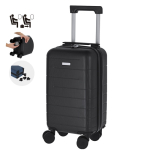 Valise cabine rigide en plastique avec roues amovibles