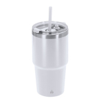 Gobelet isotherme en inox à double paroi avec paille 650 ml deuxième vue