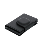 Porte-cartes similicuir, traceur intelligent, fermeture magnétique troisième vue