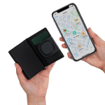 Porte-cartes similicuir, traceur intelligent, fermeture magnétique sixième vue