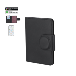 Étui passeport en similicuir avec localisateur et fermeture magnétique