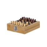 Set de jeux en bambou avec échiquier et étui  troisième vue