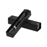 Stylo premium métallique rotatif et rechargeable, encre bleue deuxième vue