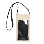Sac bandoulière en similicuir avec écran transparent et usage tactile couleur naturel première vue