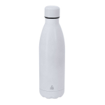 Gourde isotherme en inox recyclé avec bouchon assorti 500 ml couleur blanc première vue