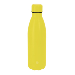 Gourde isotherme en inox recyclé avec bouchon assorti 500 ml couleur jaune première vue