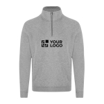 Sweat unisexe en molleton gratté 280 g/m² à demi-zip vue principale