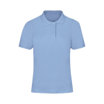 Polo femme 100 % coton piqué, manches courtes 180 g/m² couleur bleu ciel première vue