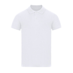 Polo enfant coton piqué blanc, manches courtes, col renforcé, 180 g/m² couleur blanc première vue