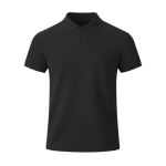 Polo enfant manches courtes en tissu technique respirant 180 g/m² couleur noir première vue