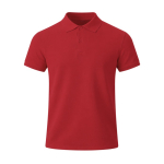 Polo enfant manches courtes en tissu technique respirant 180 g/m² couleur rouge première vue
