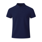 Polo enfant manches courtes en tissu technique respirant 180 g/m² couleur bleu marine première vue
