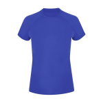 T-shirt technique femme manches courtes raglan polyester 135 g/m² couleur bleu première vue