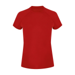 T-shirt technique femme manches courtes raglan polyester 135 g/m² couleur rouge première vue