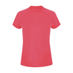 T-shirt technique femme manches courtes raglan polyester 135 g/m² couleur rose fluorescent première vue