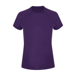 T-shirt technique femme manches courtes raglan polyester 135 g/m² couleur mauve première vue