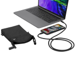 Sac bandoulière en RPET, protection RFID et sangle fonction câble troisième vue