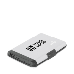 Porte-cartes 2 en 1 en aluminium avec powerbank et protection RFID vue principale