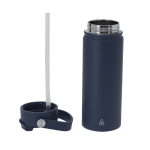 Gobelet isotherme en inox avec couvercle à ouverture et paille 550 ml  troisième vue